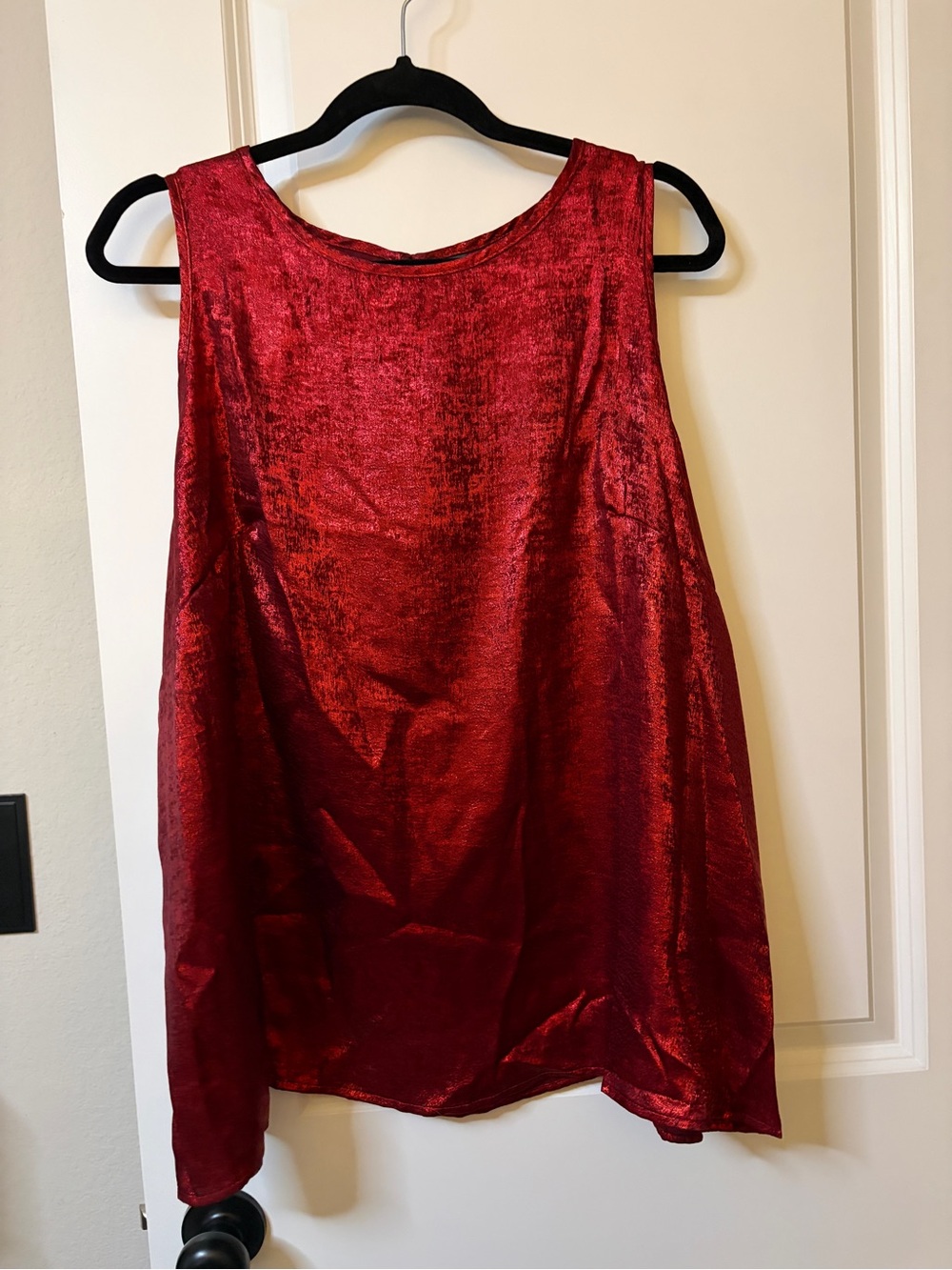 Women's Red Metallic Tank Top - Holidays!